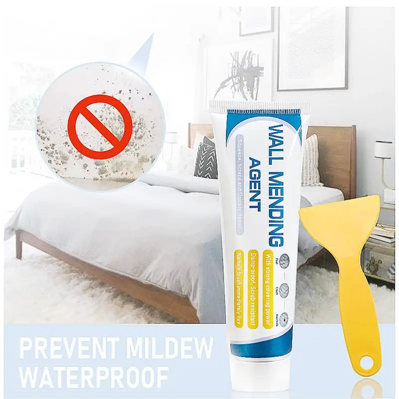 Tile Grout Wall Mending Agent 100g Wall Repair Cream With Scraper Paint Valid Mouldproof Quick-Drying Patch Restore
