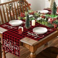 4PCS Christmas Tree Snow Christmas Placemat Winter Placemat Kitchen Dining Decoration 45*30CM 2