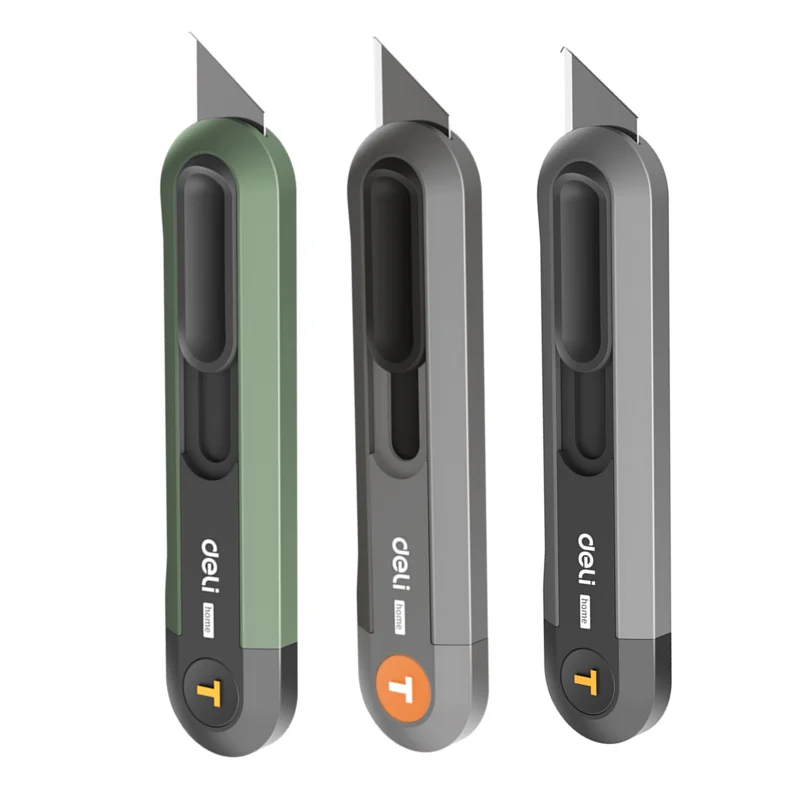 Deli Ttype Telescopic Rebound Safety Knife Sk2 Blade Utility Knife Box