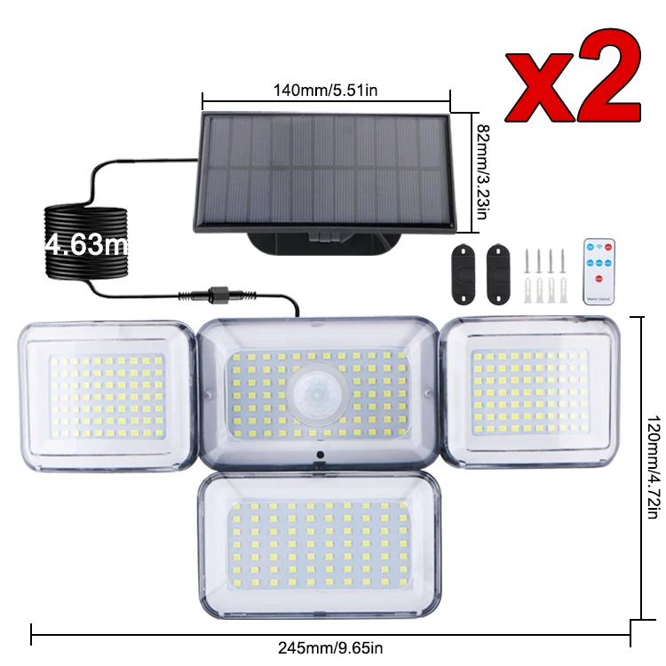 X2 Foco Reflector Solar Foco Led Exterior 100w Focos Solares