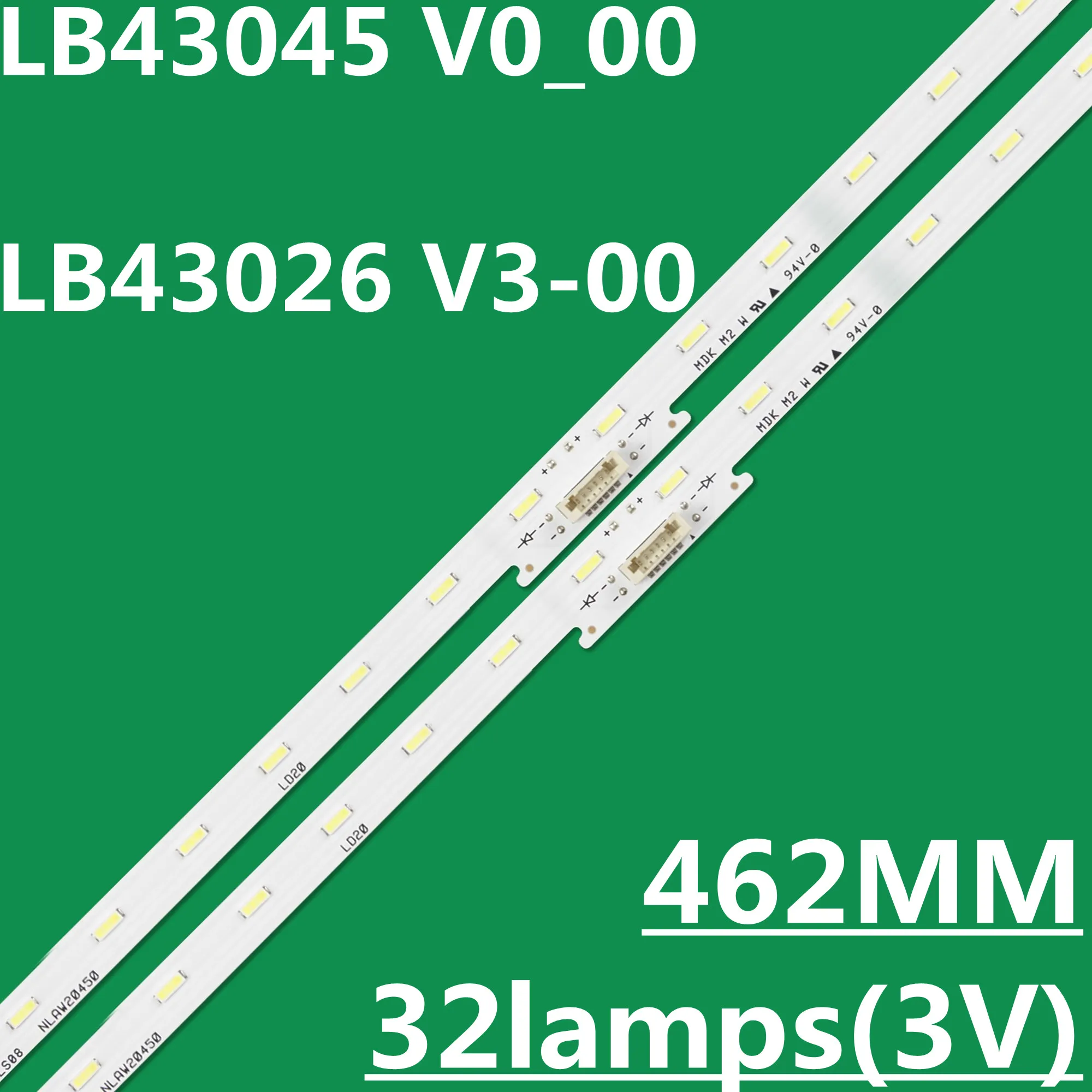 

60 шт., светодиодная лента для подсветки 4-595-780 NLAW20450A LB43045 LB43026 V3