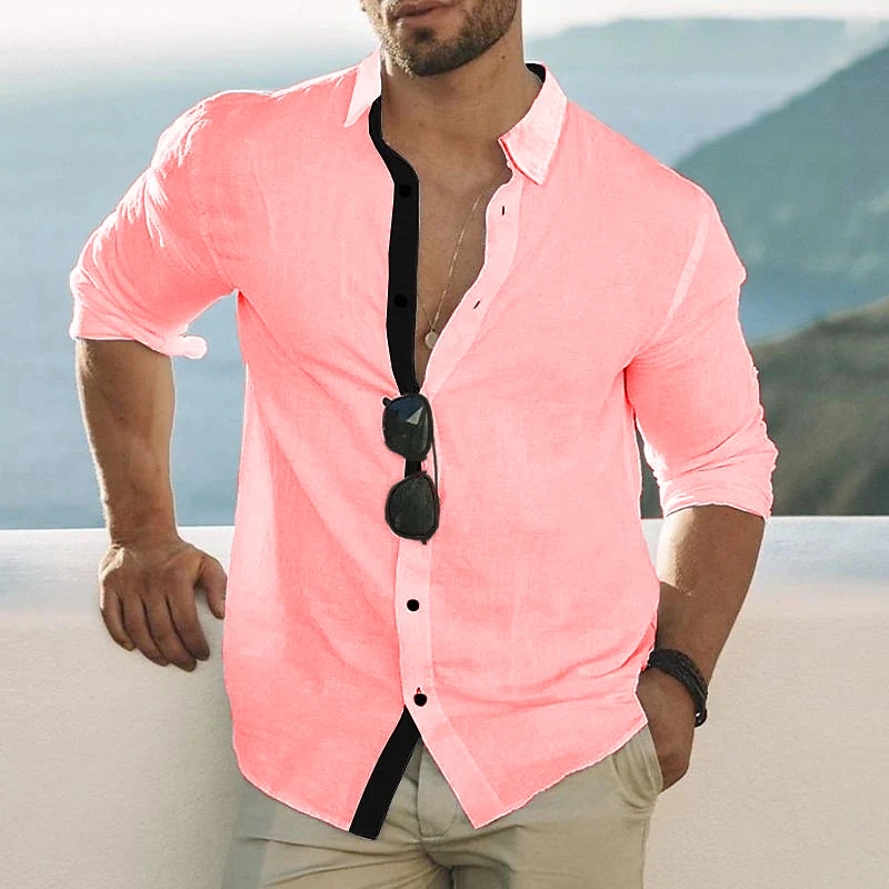Camisa De Vestir Para Niño De Manga Larga – Algodón Suave, Cuello De Pie, Diseño Sólido Y Elegante, Perfecta Para Ocasiones Especiales