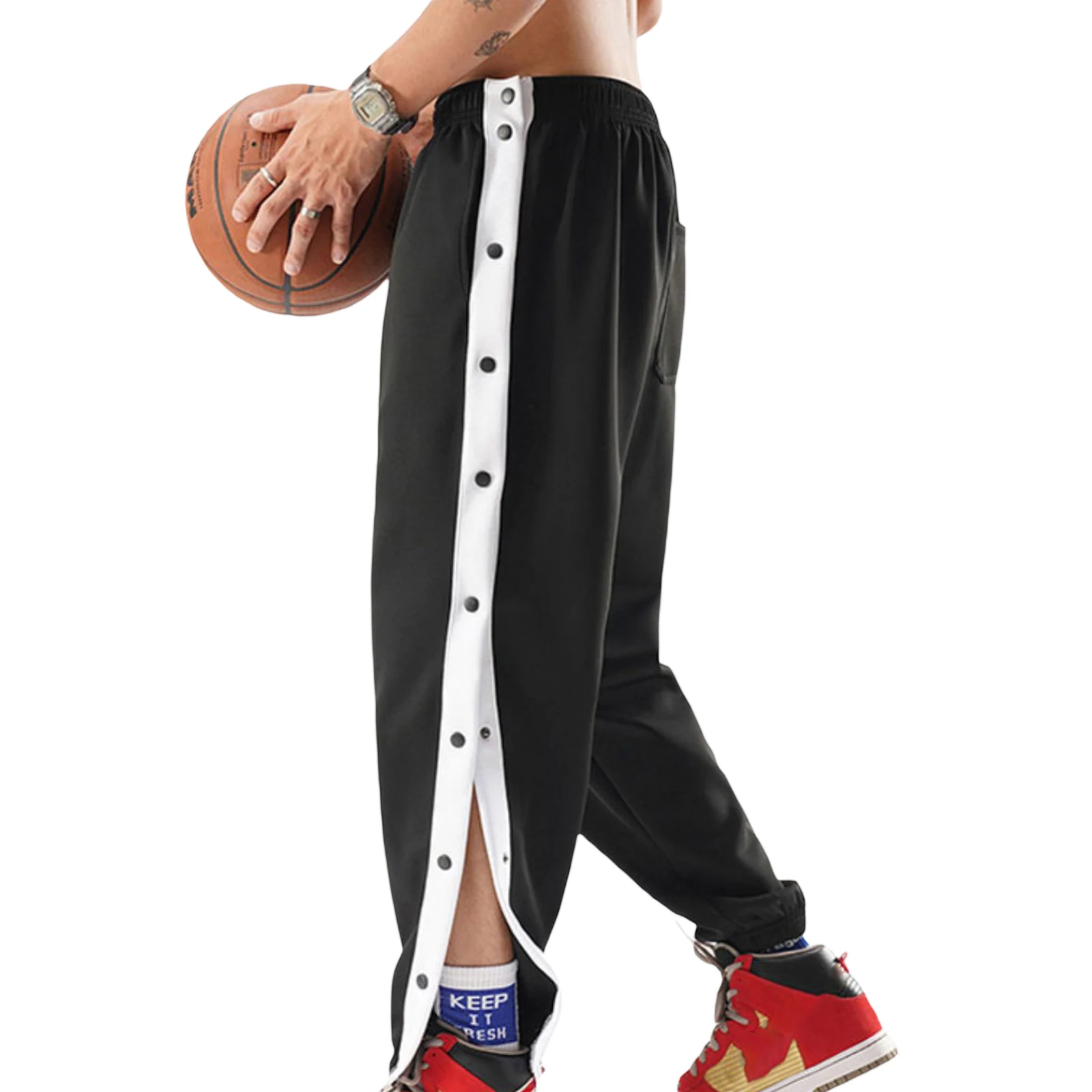 Botones Laterales Pantalon Abierto A Los Lados Outfit Pantalones