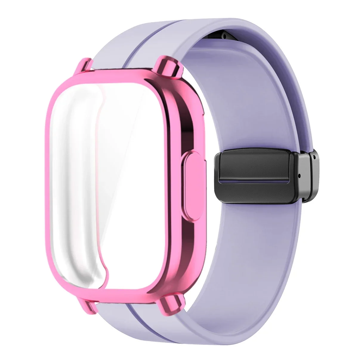 Enhanced TPU Case with Silicone Strap for Smartwatch Protection and Style