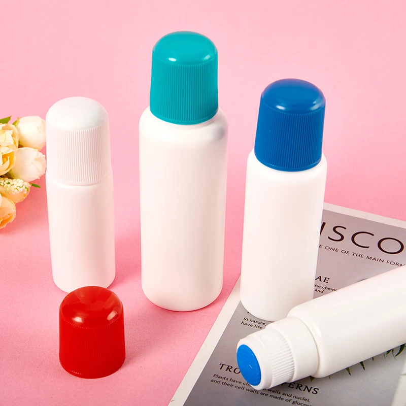 30/50/65/100ML Liquid Bottle With PE Sponge Applicator Medicine Liquid