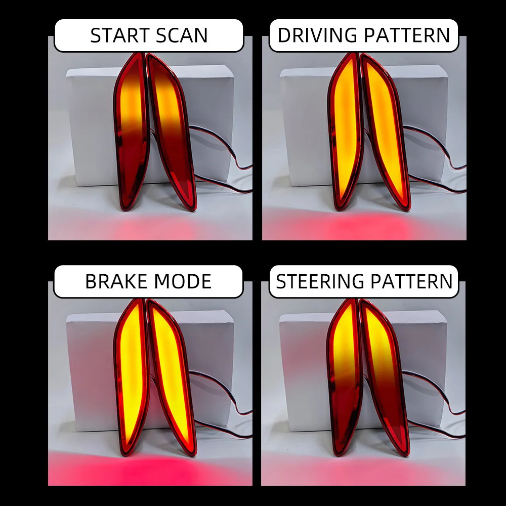 For Toyota NEW Alphard 40 Series 2Pcs Car Led Rear Bumper Light Reflector Start Scan Driving Braking Lights Dynamic Turn Signal detail image 12