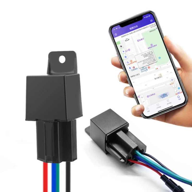 built-in relay car GPS tracker motorcycle vehicle tracking device remote control engine cut-off free application app