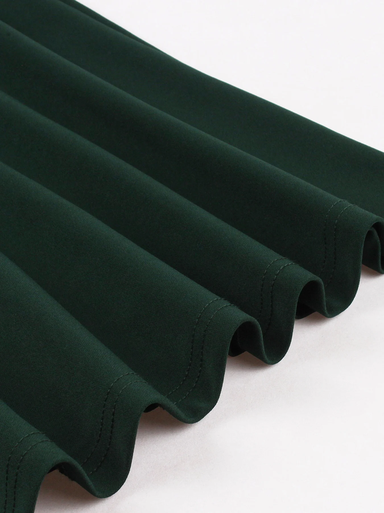 Tonval One Pocket Front Buttons Side Swing Skirt 2025 Vintage Clothes for Women Green Elegant Plain Skirts