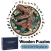 Wooden Puzzles for Adults, 100/200/300 Pieces Uniquely Irregular Animal Shaped Wooden Puzzles, High-difficulty Puzzle 1
