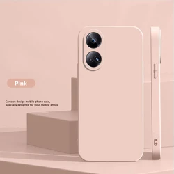 Liquid Silicone Soft TPU Phone Bumper Case - Enhanced Protection and Style for OPPO A78 4G (Pink)