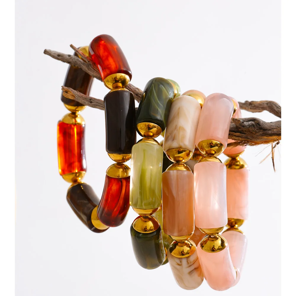 Yhpup 65mm Resin Cylinder Bracelet