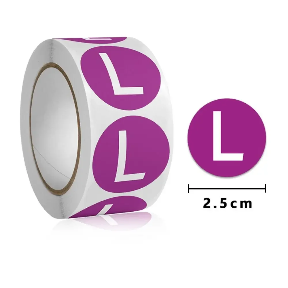 Universal Round Size Stickers: Self-Adhesive Clothing Labels