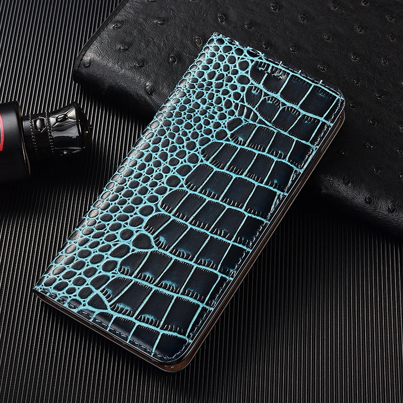 

Leather Wallet Phone Case For OPPO Realme C25 C25Y C25s C30 C30s C31 C33 C35 C55 Crocodile Pattern Magnetic Flip Cover