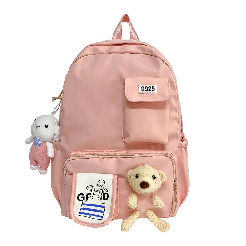 

Cute Rabbit Backpack Girls Sweet Style Student Schoolbag Large Capacity Campus Backpack Kids Bag Plecak Mochila Escolar Book Bag