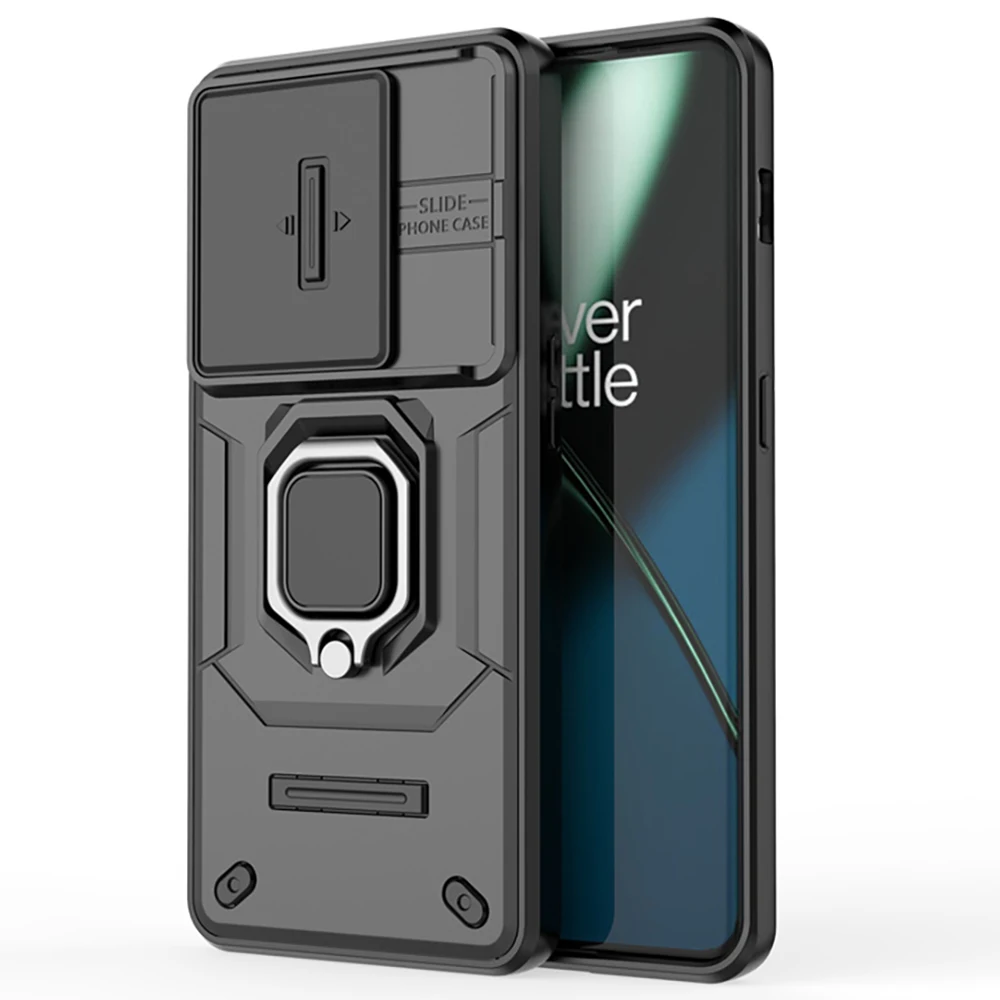 

Slide Lens Case For Oneplus 11 5G Armor Magnetic Holder Ring Back Cover OnePlus Nord CE 3 Lite N30 Case One Plus 11R ACE2 Funda