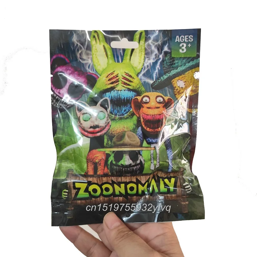1 paquete de figuras de Zoonomaly al azar, juguete de cartas de juego de terror, modelo de muñeca, Zoon Monster, figuras de animales de gato y panda, regalo para niños