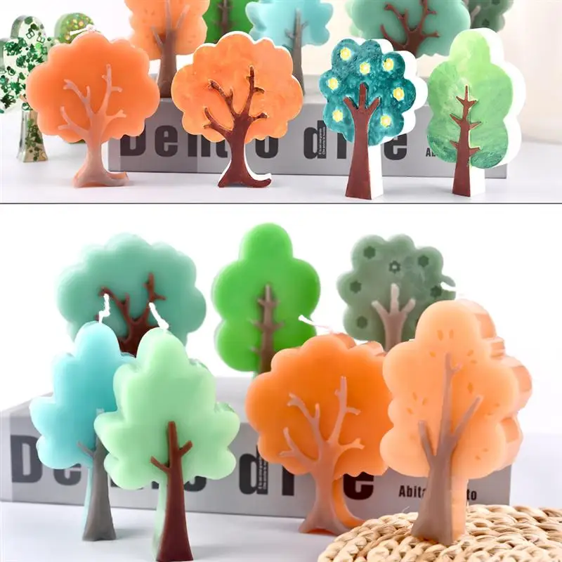 Christmas Muti-Styles Tree Silicone Mold DIY Epoxy Resin Gypsum Aromatherapy Soap Candle Making Handmade Crafts 3D Home Decor