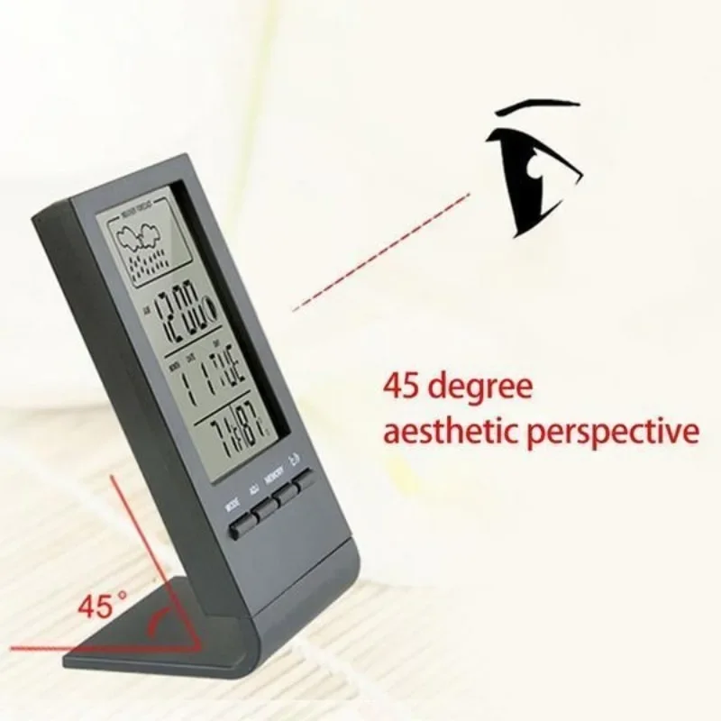 2025 NEW LED Digital Automatic Electronic Monitor Clock Thermometer Hygrometer Gauge Indicator Alarm Clock Indoor 5