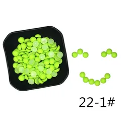 Customizable Matte Blue Plastic Beads - Half Round Flat ABS Bead Accessories - 6mm - 400pcs (22 - 1)