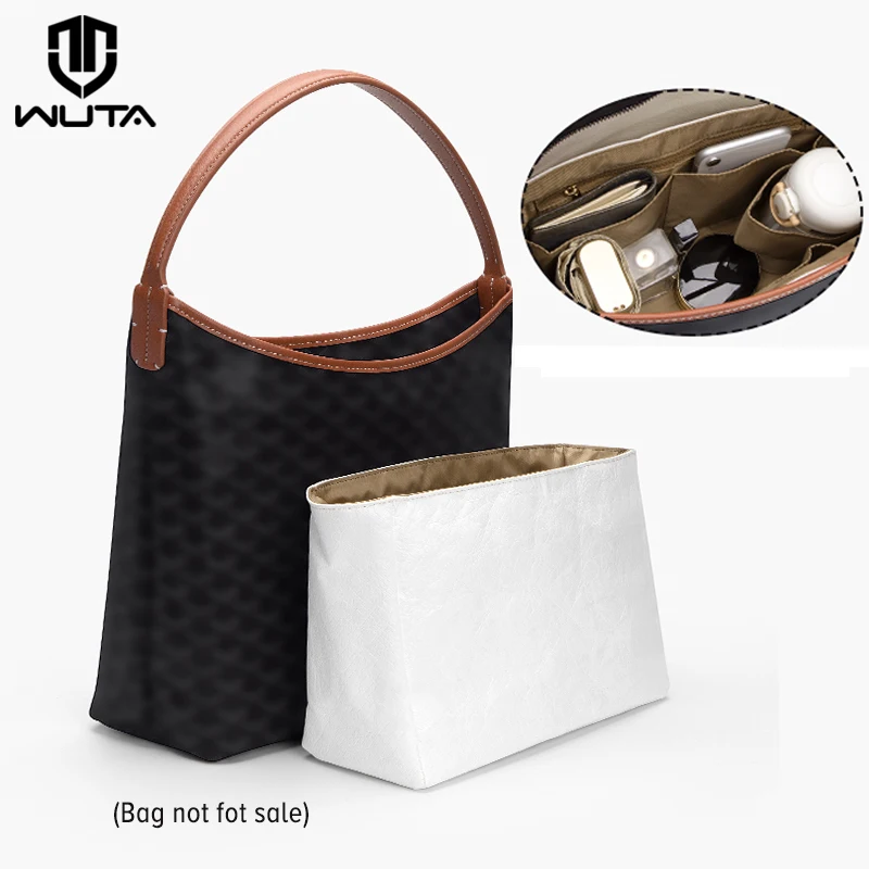 Wuta Dupont Paper Bag Organizer Inserto Per Goyard Hobo Borsa Da Viaggio Portatile Fodera Di Stoccaggio Borsa Interna Cosmetica Supporto Shaper