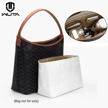 WUTA Dupont 종이 가방 주최자 For Goyard Hobo 용 삽입 휴대용 여행 핸드백 라이너 보관 화장품 내부 가방 지원 셰이퍼