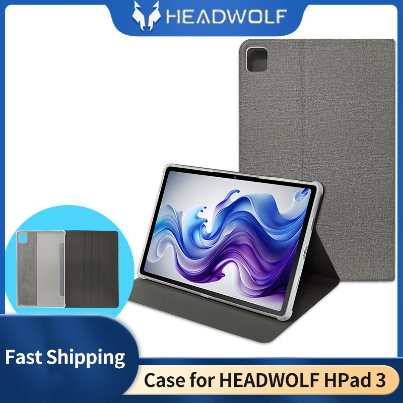 

Silicone Protective case Shockproof Transparent Pure Color PU Folding Case for Tablet Headwolf Hpad 3 New Tab Accessories