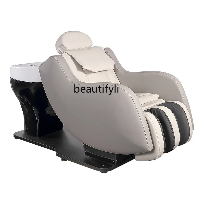 Head Therapy Automatic Massage Shampoo Bed  Beauty Salon Hair Care Electric Rotating Shampoo Bed Chair Combination