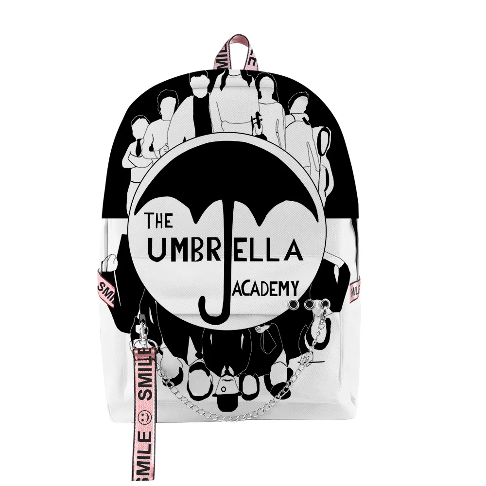 Harajuku Popolare The Umbrella Academy School Bags Unisex 3D Print Oxford Waterproof Notebook Zaini Da Viaggio Multifunzione