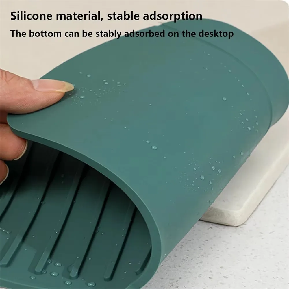 Silicone Tap Mat,Sink Splash Guard,Kitchen Tap Silicone Drain Mat, Silicone Tap Handle Drip Catcher Tray, Tap Mat for Kitchen Kitchen