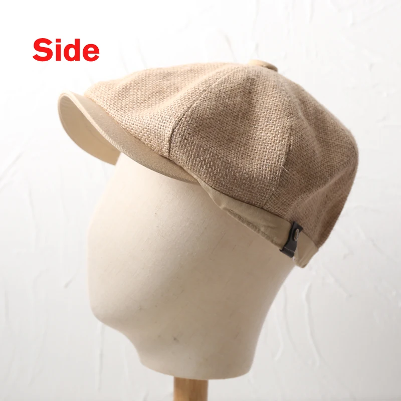 Beret Hat Newsboy Cap Newsboy Hat Breathable Hat Jute Linen Berets Hats Men Summer Breathable Newsboy Caps Boina Hombre Gatsby Hat Women Gorras Para Mujer Flat Cap