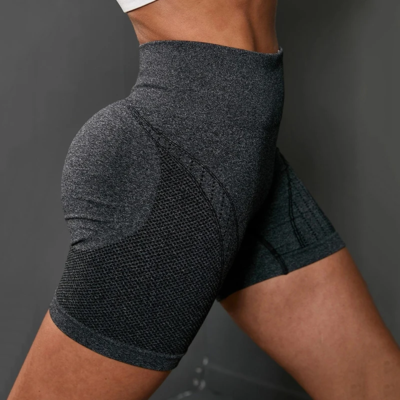 High Waist Workout Shorts Seamless Fitness Yoga Shorts Scrunch