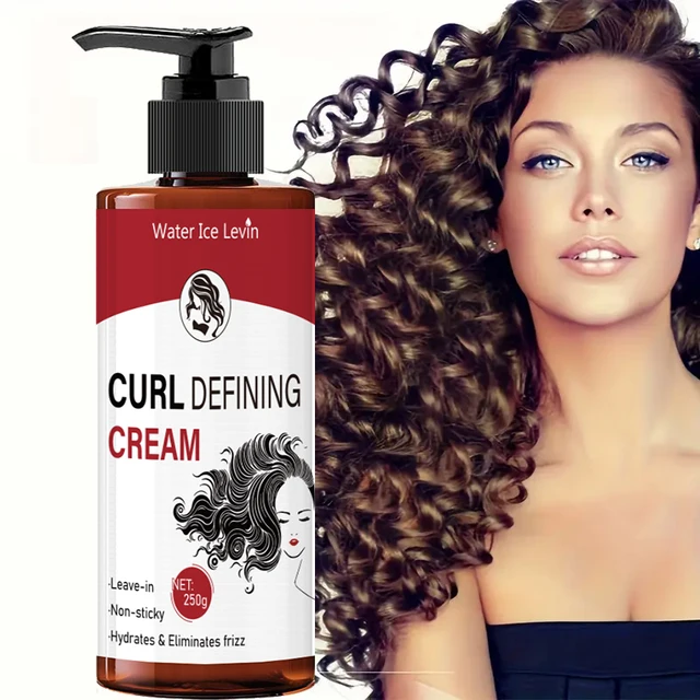 Crème coiffante pour cheveux bouclés - Crème coiffante sans lavage, Vagues bouclées et crépues - Améliore la clarté des cheveux bouclés et hydrate les cheveux contrôlent les frisottis 1