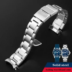 Curved End 21mm Stainless Steel Watch Strap Bracelet Accessories - 21mm (Steel)
