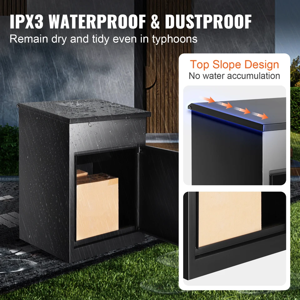 VEVOR Package Delivery Boxes for Outside 15.4 x 10.6 x 20.5 with Coded Lock | UK VEVOR Package Delivery Boxes for Outside 15.4 x 10.6 x 20.5 with Coded Lock | UK