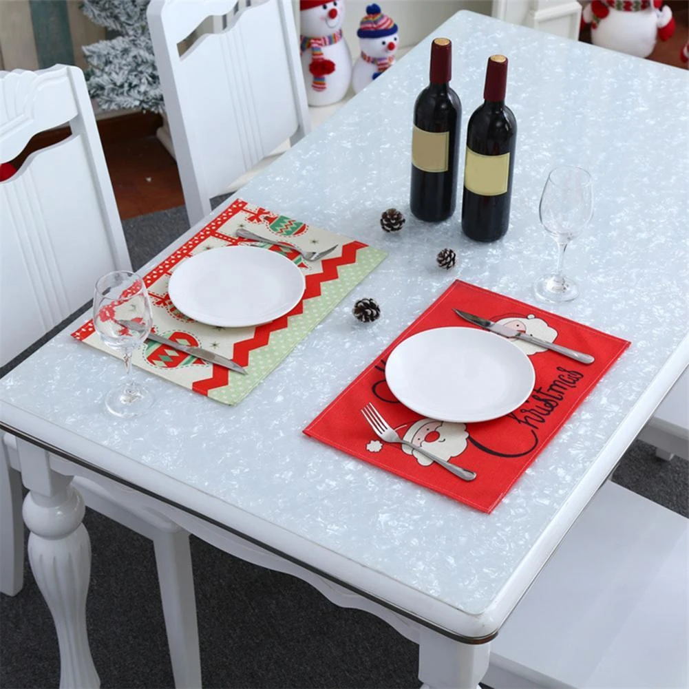 Individual de Navidad, árbol Navidad de mesa impreso con mantel, 5 estilos|Tapetes y cojines| AliExpress