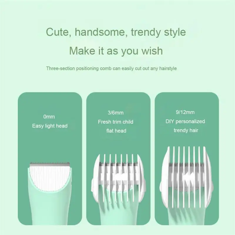 1/2/3PCS Children's Electric Clipper Silent Barber Rechargeable Shaver Baby Electric Clipper Barber