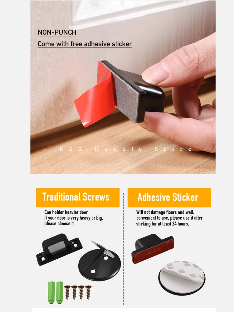 Non-Punch Magnetic Door Stopper Hidden Doorstop Door Holder Zinc Alloy Wall Protector Wind-Proof Stop Hardware door stopper,magnetic door stopper