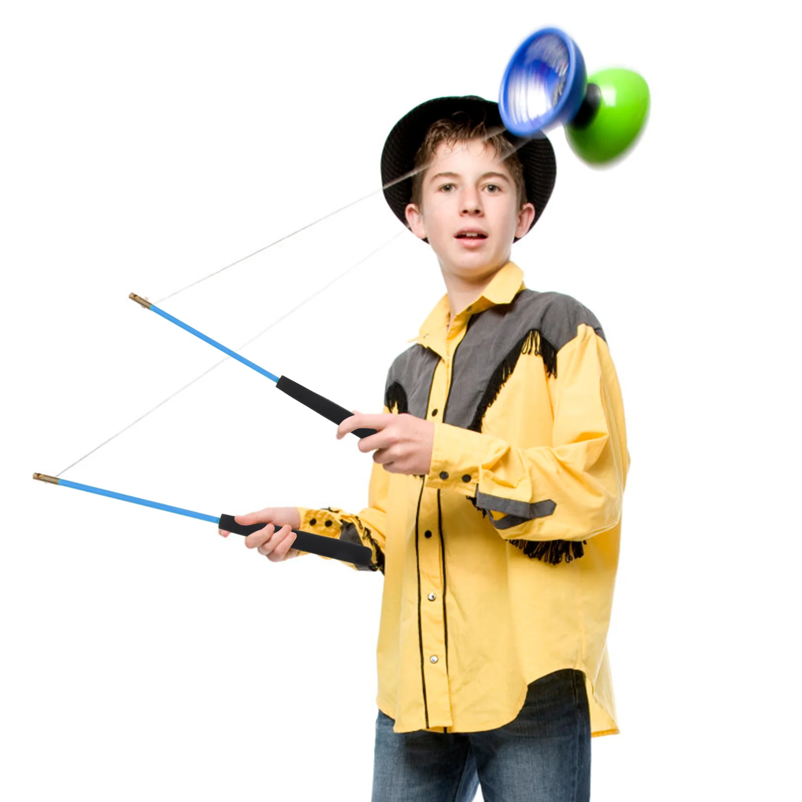 2Pcs AntiSlip Handle Diabolo Sticks Chinese Diabolo Stick Replacement Team Sports Fitness Equipment Handsticks Bearing
