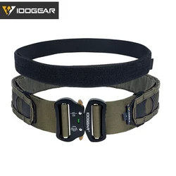 IDOGEAR Tactical MOLLE Belt with Quick Release Metal Buckle, 2-Inch Wide - L (Ranger Green)