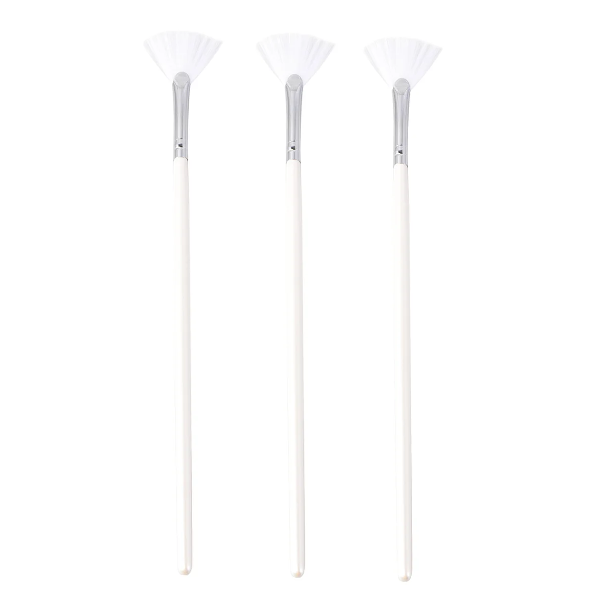 3 Pcs Brushes For Chemical Peels Pads Body Butter Fan Shape Mask Makeup DIY Facial Face Mask Brush Set Soft Applicator Brushes 2