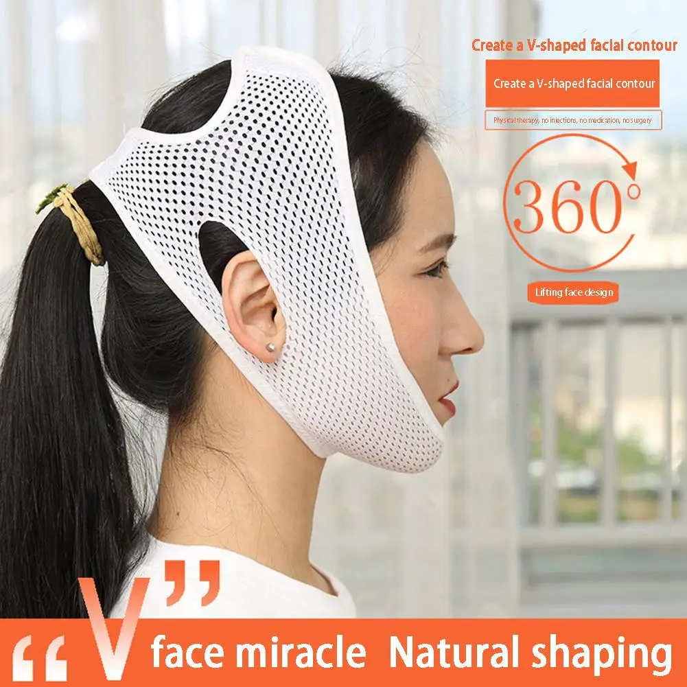 

Breathable V Face Band Cheek Lift Up Sleep Face Thin Lifting Tapes Chin V-Line Face Slimming Mask Reduce Shaping Double Reu V5U8