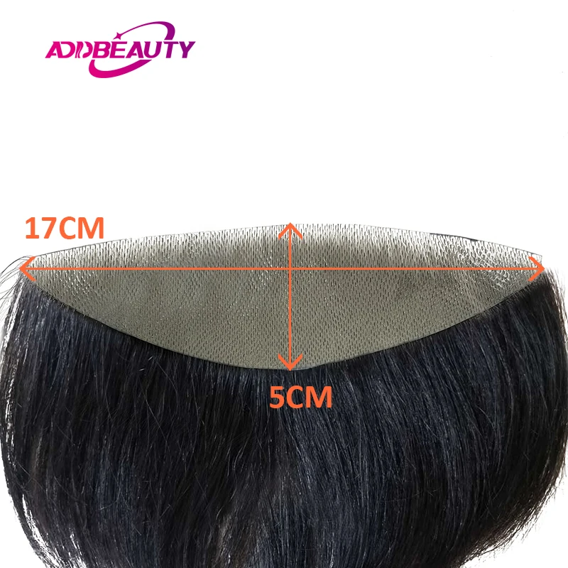 

5x17cm D Shape Men Hairline Straight Indian Human Remy Hair Wigs Natural Color Vloop Thin Skin Hair System Full PU Capillary