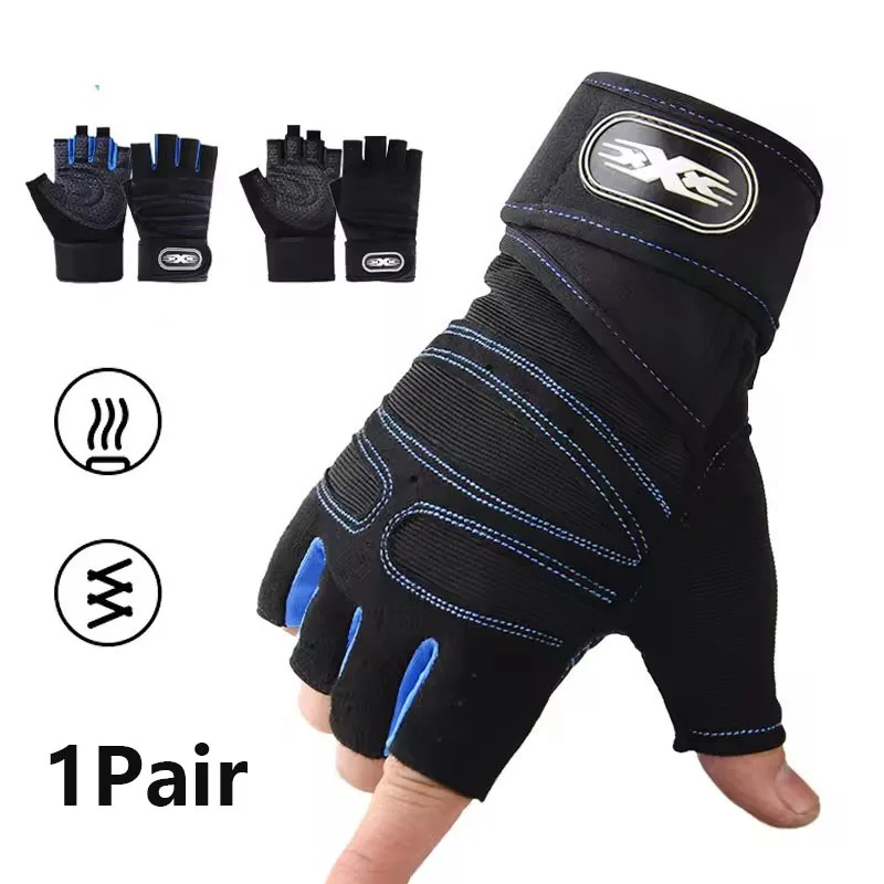 Enhanced Shock Absorbing Fitness & Cycling Half Finger Gloves