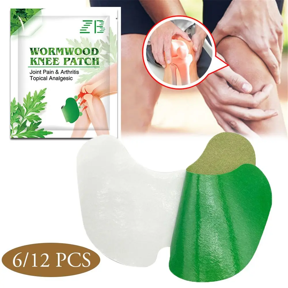 

6/12pcs Knee Patch Pain Relief Pads Chinese Wormwood Extract Joint Pain Plaster Arthritis Rheumatoid Muscle Strain Body Care