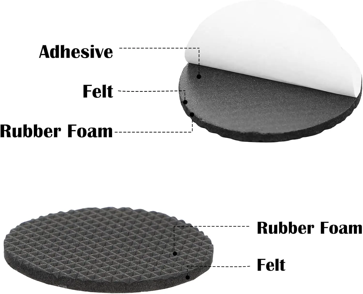 Self-Adhesive Non-Slip Furniture Leg Protectors - Anti-Scratch Pads for Chairs, Tables, and Sofas