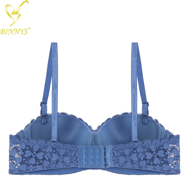 BINNYS Bras for Women C Cup Silicone Bra Nylon Solid Full Cup To Hook and  Eye Underwire Push Up - AliExpress
