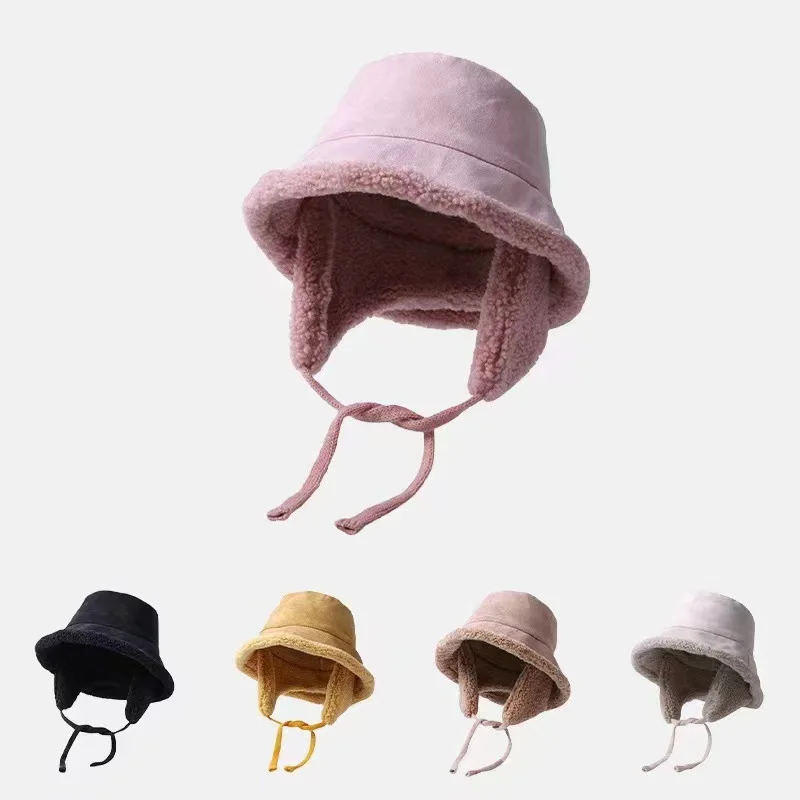 

New Autumn Winter Women's Ear Protection Fisherman's Hat Thickened Warm Outdoor Basin Hats Russian Cycling Ear Protection Cap