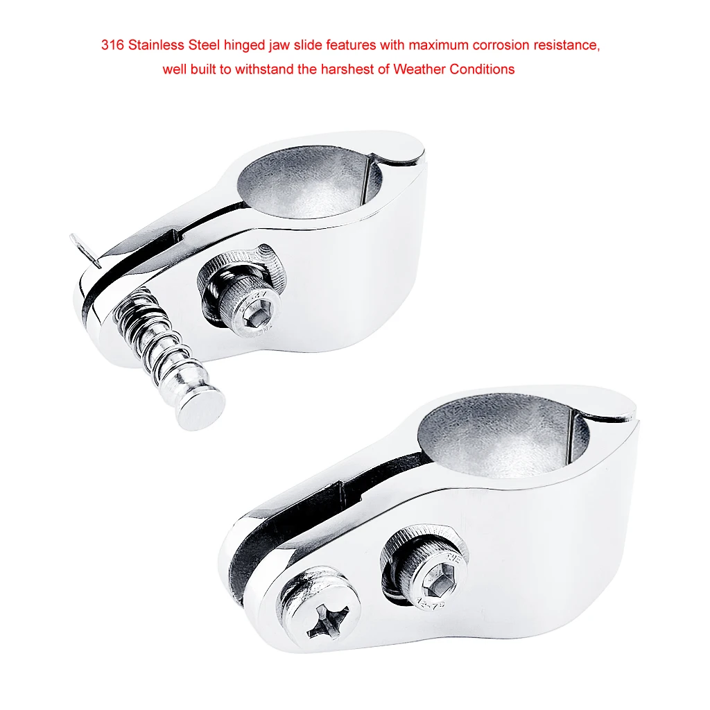 Tomotato Bisagra De Cubierta Superior Bimini De 2 Uds., Montaje De Bisagra De Cubierta De Barco Marino, Hardware De Toldo De Montaje Superior Bimini De Nailon Para Uso Marino Seguro En Navegación