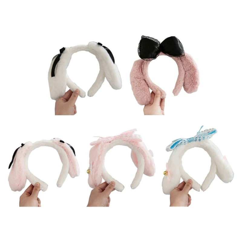 

Sweet Anime Ear Hair Hoop Hair Holder Live Broadcasting Cosplay Party Costume Headwear for Teens Women