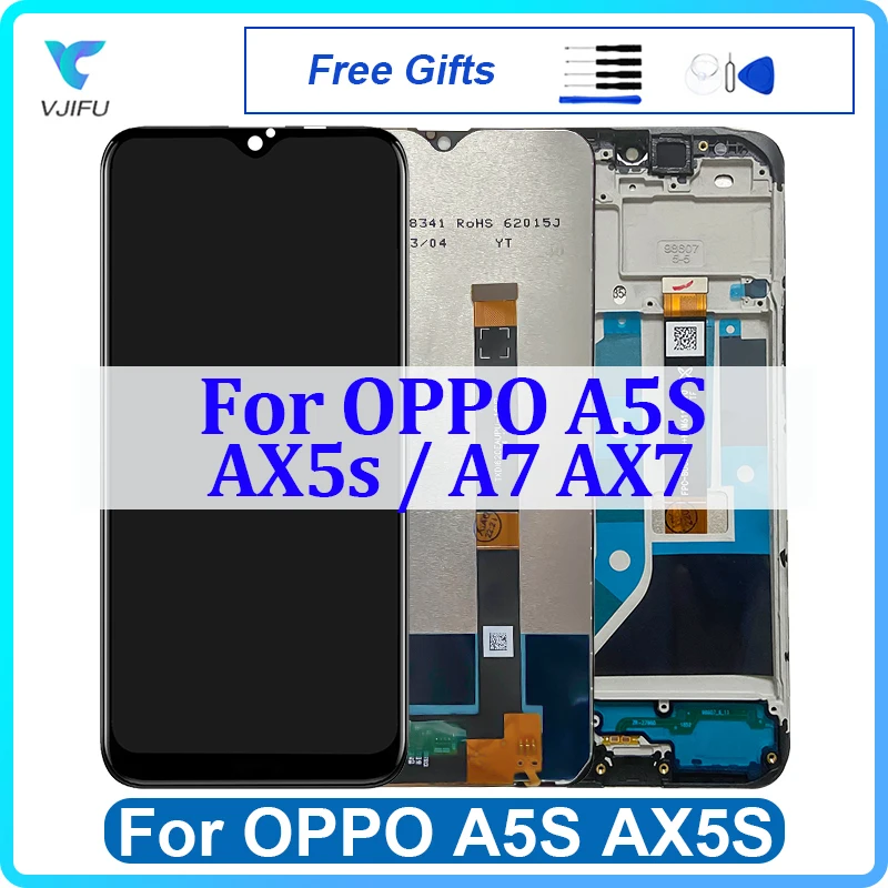 

6.2" LCD For OPPO A5S AX5s CPH1909 Display Touch Screen For OPPO A7 AX7 CPH1901 LCD Screen Digitizer Assembly Replacement Repair